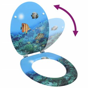 Deep Sea Design WC Toilet Seat with Lid - Durable & Stylish