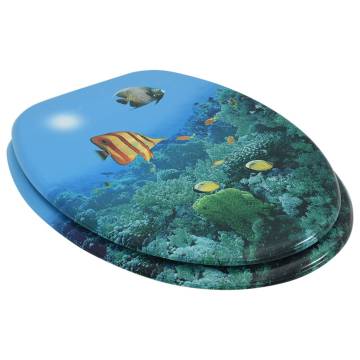 Deep Sea Design WC Toilet Seat with Lid - Durable & Stylish