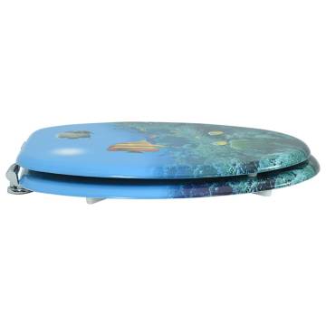 Deep Sea Design WC Toilet Seat with Lid - Durable & Stylish