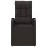 Reclining Garden Chair with Cushions - Stylish Black Poly Rattan