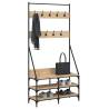 Clothes Rack with Shoe Storage - Sonoma Oak 90x34x184 cm