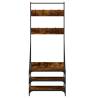 Clothes Rack with Shoe Storage - Smoked Oak 70x40x184 cm