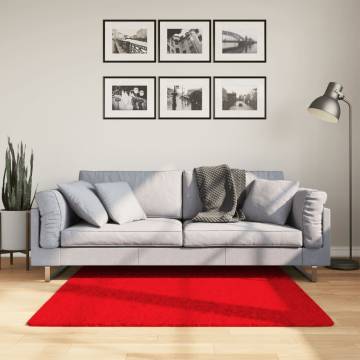 Rug OVIEDO Short Pile Red 120x120 cm - Comfort & Style