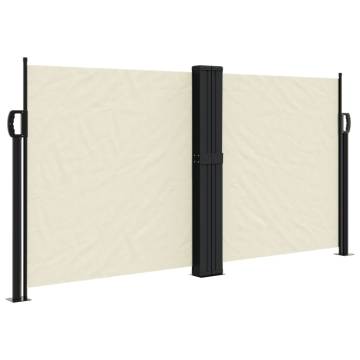 Retractable Side Awning Cream 120x600 cm - Privacy & Protection