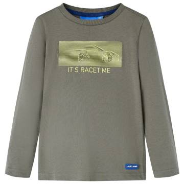 Kids' Long Sleeve T-shirt Khaki 140 | Affordable Quality Clothing