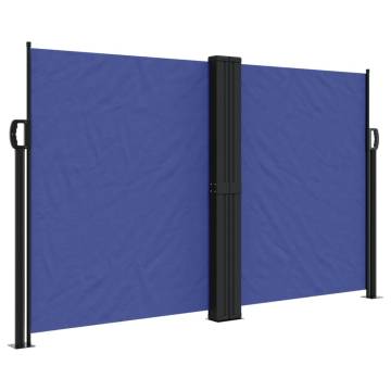 Retractable Side Awning Blue 140x600 cm | Privacy Screen