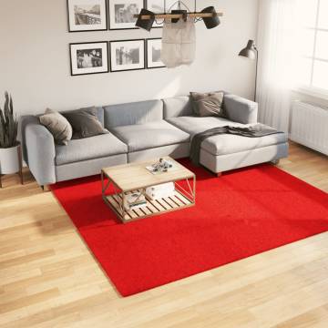 OVIEDO Short Pile Red Rug - 240x240 cm | Hipomarket