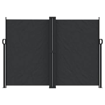 Retractable Side Awning Black 180x600 cm | Hipomarket UK