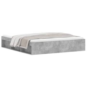 Concrete Grey Super King Size Bed Frame 180x200 cm | Hipo Market