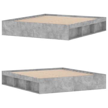 Concrete Grey Super King Size Bed Frame 180x200 cm | Hipo Market