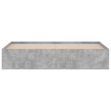 Concrete Grey Super King Size Bed Frame 180x200 cm | Hipo Market