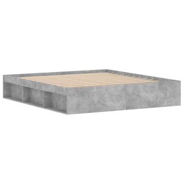 Concrete Grey Super King Size Bed Frame 180x200 cm | Hipo Market