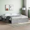 Bed Frame Concrete Grey 140x190 cm Colour concrete grey Size 140 x 190 cm 