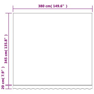 Replacement Fabric for Awning - Multicolour Stripe 4x3.5 m