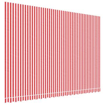 Replacement Awning Fabric Red & White Stripe - 5x3.5m