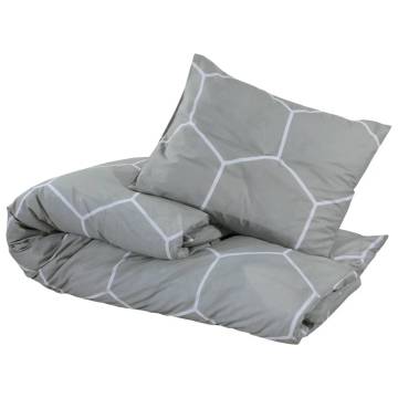 Grey Duvet Cover Set 140x200 cm - 100% Cotton Bedding