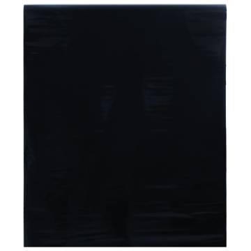 Static Frosted Black PVC Window Films - 5 Pcs for Privacy