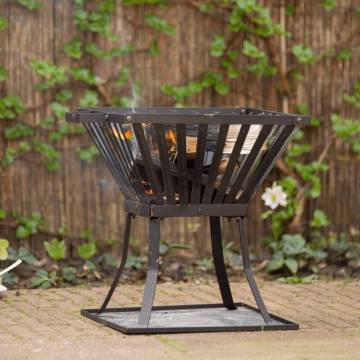 RedFire Fire Basket Denver - Stylish Black Steel (51.5x39x45 cm)