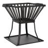 RedFire Fire Basket Denver - Stylish Black Steel (51.5x39x45 cm)