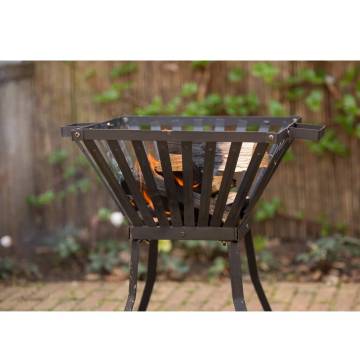 RedFire Fire Basket Denver - Stylish Black Steel (51.5x39x45 cm)