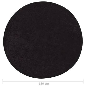 Rug Washable φ120 cm Anthracite Anti Slip | Hipomarket