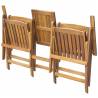 Folding Garden Bench with Tea Table - Solid Acacia Wood