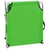 Folding Sun Lounger with Canopy - Apple Green