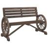 Garden Bench 2-Seater Solid Wood Fir | Hipo Market