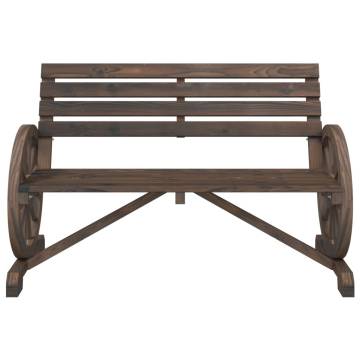 Garden Bench 2-Seater Solid Wood Fir | Hipo Market