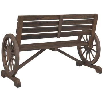 Garden Bench 2-Seater Solid Wood Fir | Hipo Market