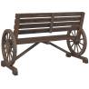 Garden Bench 2-Seater Solid Wood Fir | Hipo Market