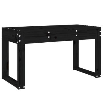 Black Garden Bench 80x38x45 cm - Solid Pine Wood