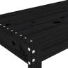 Black Garden Bench 80x38x45 cm - Solid Pine Wood