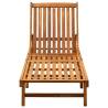 Comfortable Solid Acacia Wood Sun Lounger | Hipomarket UK