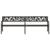 Twin Garden Bench 246 cm Black Steel - Vintage Outdoor Charm