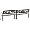 Twin Garden Bench 246 cm Black Steel - Vintage Outdoor Charm