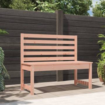 Garden Bench 109 cm - Solid Douglas Wood for Outdoor Relaxation