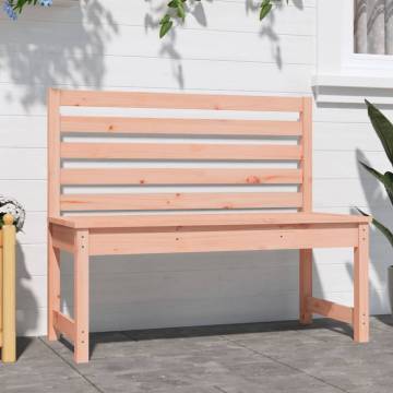 Garden Bench 109 cm - Solid Douglas Wood for Outdoor Relaxation