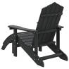 Garden Adirondack Chair with Footstool - HDPE Anthracite