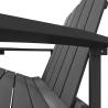 Garden Adirondack Chair with Footstool - HDPE Anthracite