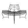 Half Round Tree Bench - Ø160 cm Black Steel | Hipo Market