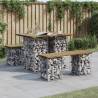 Garden Bench Gabion Design 100x70x72 cm Impregnated Wood Pine Colour dark brown Size 70 x 100 x 72 cm Quantity in Package 1 Number of 