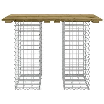 Garden Bench Gabion Design - Durable Pine Wood | Hipo Market