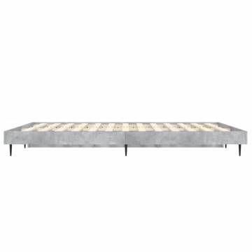 Concrete Grey Bed Frame 140x190 cm - Stylish & Durable