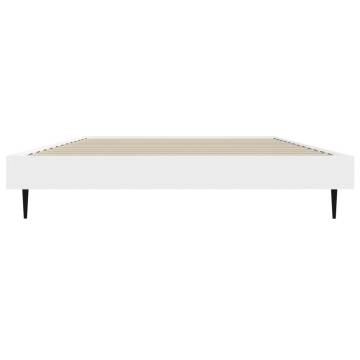 White Bed Frame 90x200 cm - Durable Engineered Wood