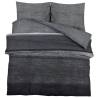 Duvet Cover Set Dark Grey 200x220 cm Cotton - Soft & Elegant