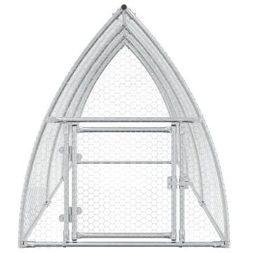 Silver Chicken Cage 300x105x120 cm - Galvanised Steel