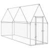 Chicken Cage Silver 400x100x190 cm | Galvanised Steel Coop