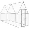 Chicken Cage Silver 400x100x190 cm | Galvanised Steel Coop