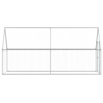 Chicken Cage Silver 400x100x190 cm | Galvanised Steel Coop